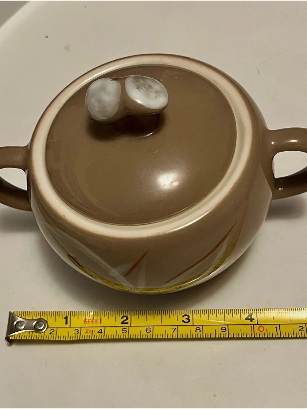 Winfield - Vintage Ceramic Sugar  and Creamer Set with Leaf Motif